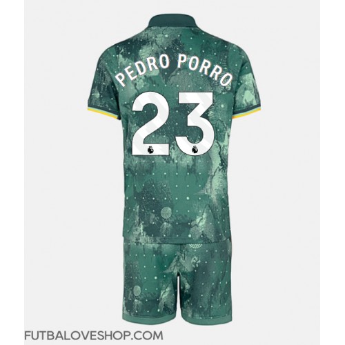 Dres Tottenham Hotspur Pedro Porro #23 Tretina pre deti 2024-25 Krátky Rukáv (+ trenírky)